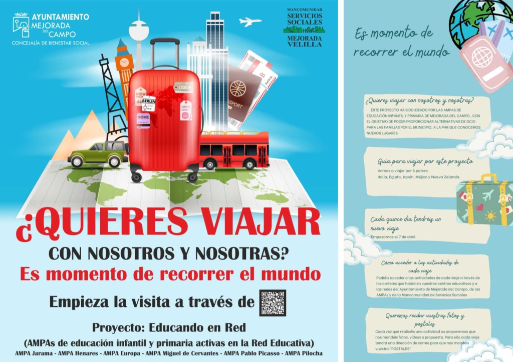 cartel recorrer el mundo horizontal