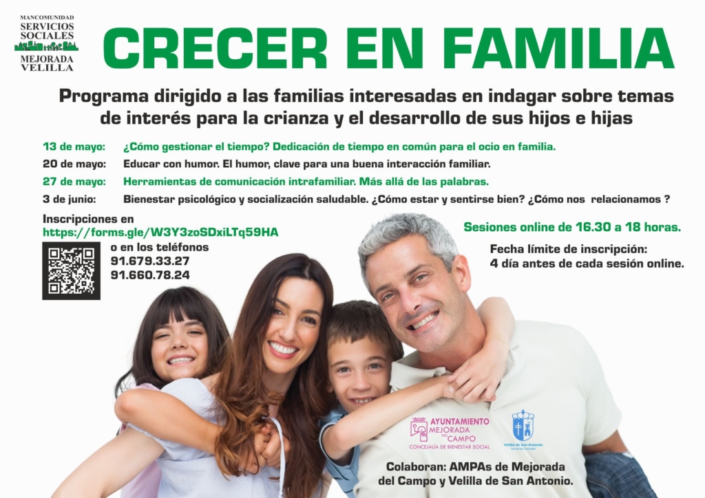 cartel crecer en familia