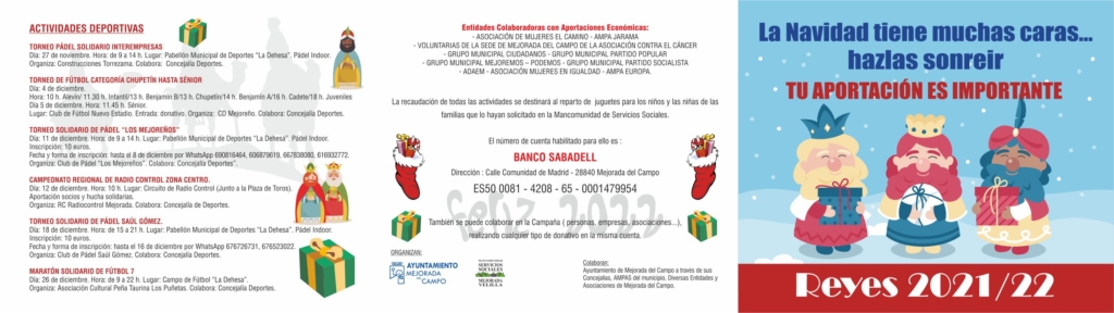 ACTIVIDADES CAMPAÑA DE REYES MEJORADA DEL CAMPO 2