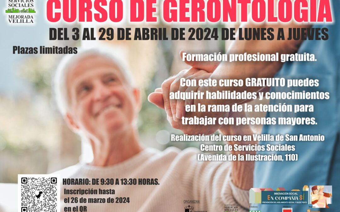 CURSO DE GERONTOLOGIA EN VELILLA DE SAN ANTONIO